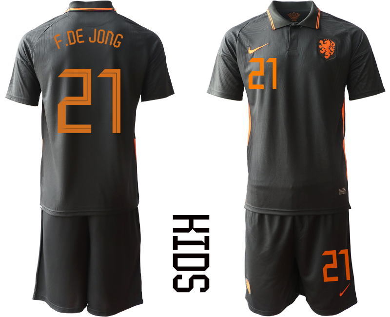 2021 European Cup Netherlands away Youth #21 soccer jerseys->youth soccer jersey->Youth Jersey
